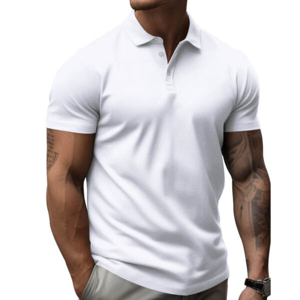 Polo de hombre de manga corta slim fit en algodón - Imagen 7