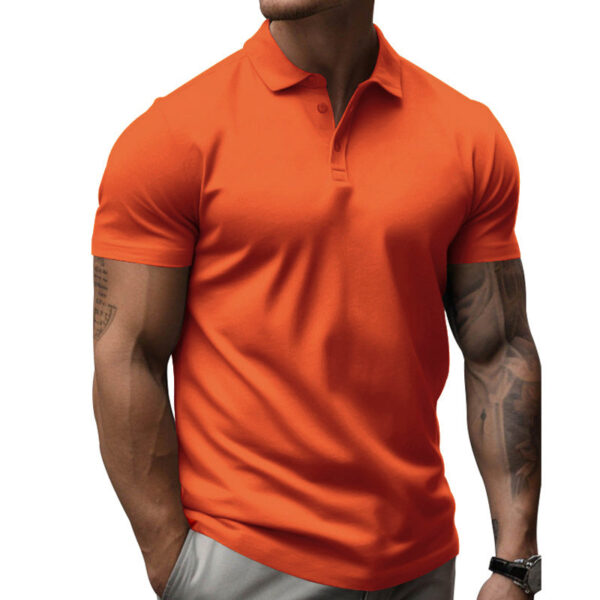 Polo de hombre de manga corta slim fit en algodón - Imagen 12