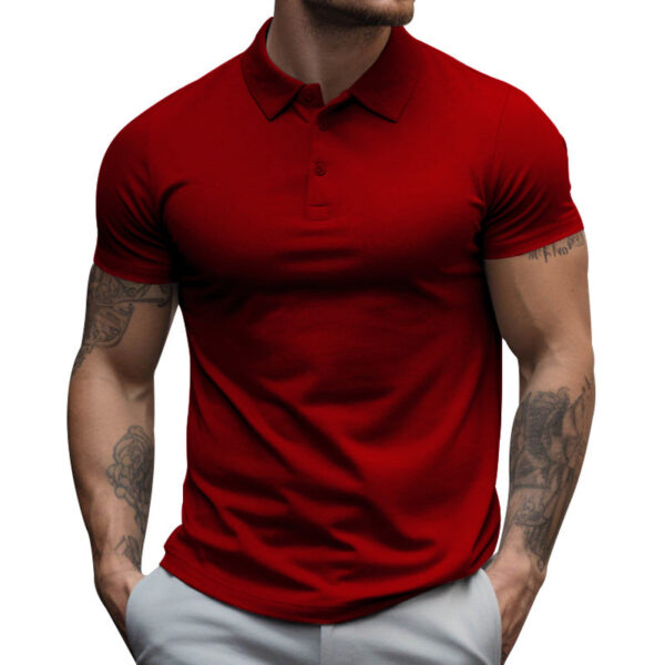 Polo de hombre de manga corta slim fit en algodón - Imagen 17