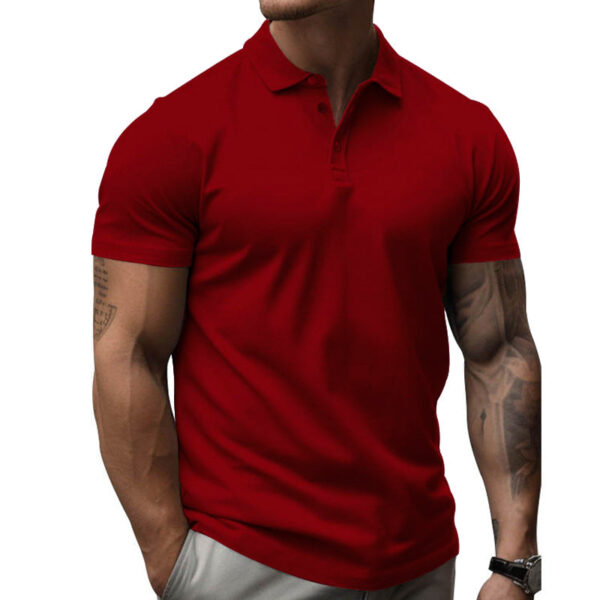 Polo de hombre de manga corta slim fit en algodón - Imagen 9