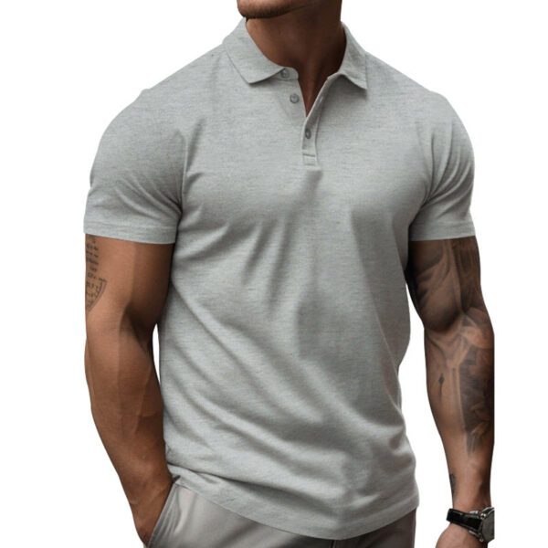 Polo de hombre de manga corta slim fit en algodón - Imagen 10