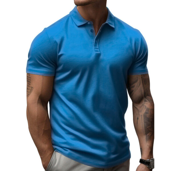Polo de hombre de manga corta slim fit en algodón - Imagen 8