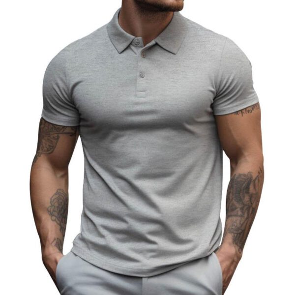 Polo de hombre de manga corta slim fit en algodón - Imagen 18