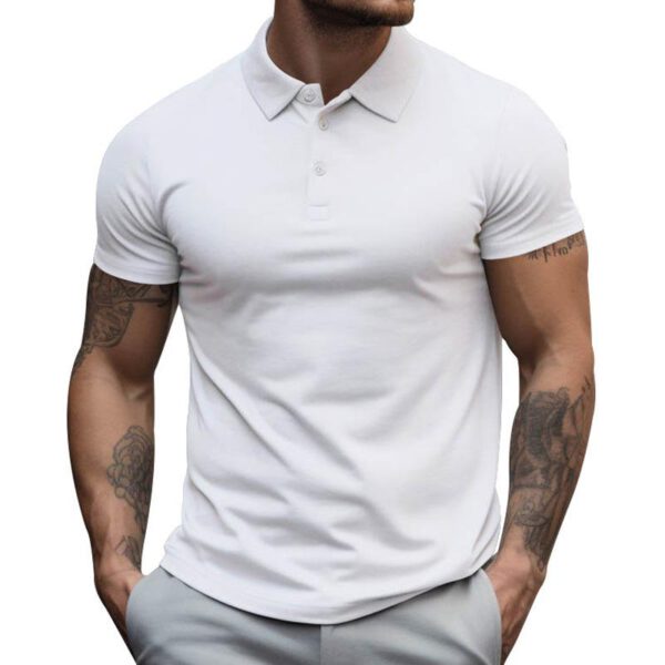 Polo de hombre de manga corta slim fit en algodón - Imagen 15