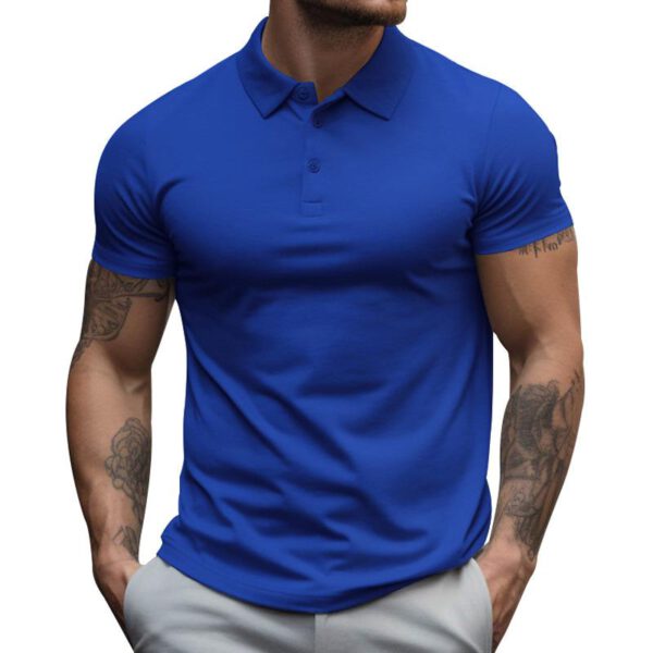 Polo de hombre de manga corta slim fit en algodón - Imagen 3